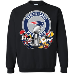 New England Patriots Super Bowl 2019 Mickey Minnie Mouse Donald Daisy Duck Football Nfl Crewneck Pullover Sweatshirt Crewneck Pullover Sweatshirt - parenttees