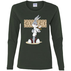 Gucci Rabbit Smoking Funny T-shirt Women Long Sleeve Shirt Women Long Sleeve Shirt - parenttees