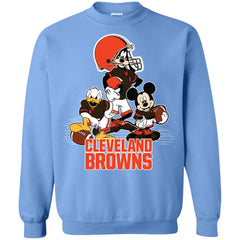 Mickey Mouse Cleveland Browns American Football Nfl Sports Shirt Crewneck Pullover Sweatshirt Crewneck Pullover Sweatshirt - parenttees