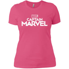 Marvel Captain Marvel Movie Logo White Women Cotton T-Shirt Women Cotton T-Shirt - parenttees