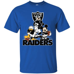 Mickey Mouse Oakland Raiders American Football Nfl Sports Shirt Men Cotton T-Shirt Men Cotton T-Shirt - parenttees