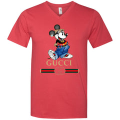 Gucci T-shirt Mouse Mickey Cartoon T-shirt Men V-Neck T-Shirt Men V-Neck T-Shirt - parenttees