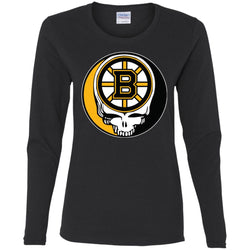 Boston Bruins Grateful Dead Steal Your Face Hockey Nhl Shirts Women Long Sleeve Shirt