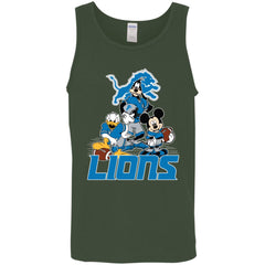 Mickey Mouse Detroit Lions American Football Nfl Sports Shirt Men Cotton Tank Men Cotton Tank - parenttees