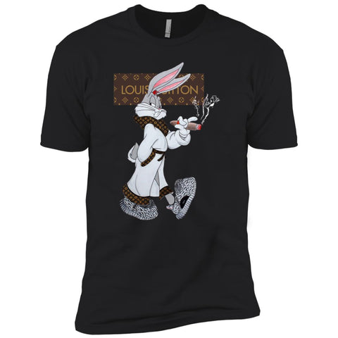 Louis Vuitton Rabbit Smoking Shirt Men Short Sleeve T-Shirt Black / X-Small Men Short Sleeve T-Shirt - parenttees