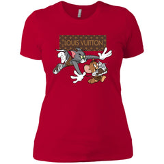 Louis Vuitton Cartoon Tom And Jerry T-shirt Women Cotton T-Shirt Women Cotton T-Shirt - parenttees