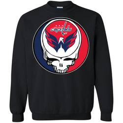 Washington Capitals Grateful Dead Steal Your Face Hockey Nhl Shirts Crewneck Pullover Sweatshirt