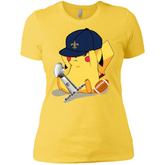 Nfl – New Orleans Saints Pikachu Super Bowl 2019 Football Women Cotton T-Shirt Women Cotton T-Shirt - parenttees