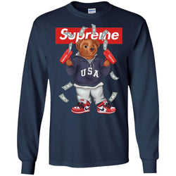 Supreme Bear Hot Trending T-shirt Men Long Sleeve Shirt