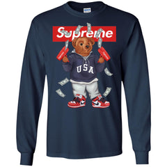 Supreme Bear Hot Trending T-shirt Men Long Sleeve Shirt Men Long Sleeve Shirt - parenttees