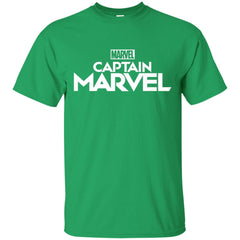 Marvel Captain Marvel Movie Logo White Men Cotton T-Shirt Men Cotton T-Shirt - parenttees