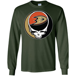 Anaheim Ducks Grateful Dead Steal Your Face Hockey Nhl Shirts Men Long Sleeve Shirt