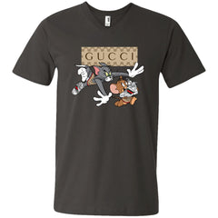 Gucci Tom And Jerry Cartoon T-shirt Men V-Neck T-Shirt Men V-Neck T-Shirt - parenttees