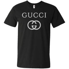 Vintage Gucci Logo Inspired Men V-Neck T-Shirt Men V-Neck T-Shirt - parenttees