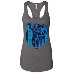 Captain Marvel Reflective Blue Circle Logo Women Tank Top Women Tank Top - parenttees