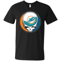 Miami Dolphins Grateful Dead Steal Your Face Football Nfl Shirts Men V-Neck T-Shirt