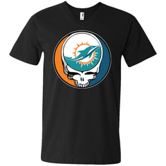 Miami Dolphins Grateful Dead Steal Your Face Football Nfl Shirts Men V-Neck T-Shirt Men V-Neck T-Shirt - parenttees