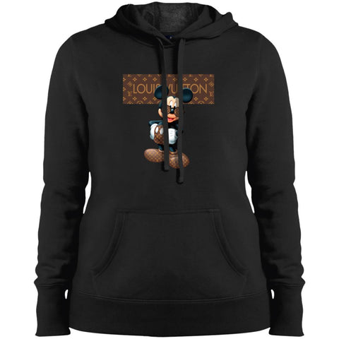 Best Louis Vuitton Mickey Mouse Shirt Women Hooded Sweatshirt Black / X-Small Women Hooded Sweatshirt - parenttees