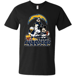 Mickey Mouse Los Angeles Chargers American Football Nfl Sports Shirt Men V-Neck T-Shirt