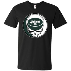 New York Jets Grateful Dead Steal Your Face Football Nfl Shirts Men V-Neck T-Shirt