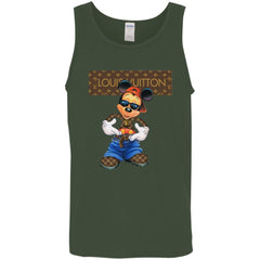 Louis Vuitton Mickey Mouse Cartoon T-shirt Men Cotton Tank Men Cotton Tank - parenttees