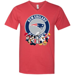 Nfl – New England Patriots Super Bowl 2019 Mickey Mouse Minnie Mouse Donald Duck Daisy Duck Football Men V-Neck T-Shirt Men V-Neck T-Shirt - parenttees