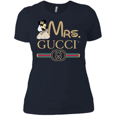 Mrs Minnie Gucci Couple Disney Shirt Valentine's Day T-shirt Women Cotton T-Shirt Women Cotton T-Shirt - parenttees