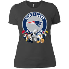 Nfl – New England Patriots Super Bowl 2019 Mickey Mouse Minnie Mouse Donald Duck Daisy Duck Football Women Cotton T-Shirt Women Cotton T-Shirt - parenttees