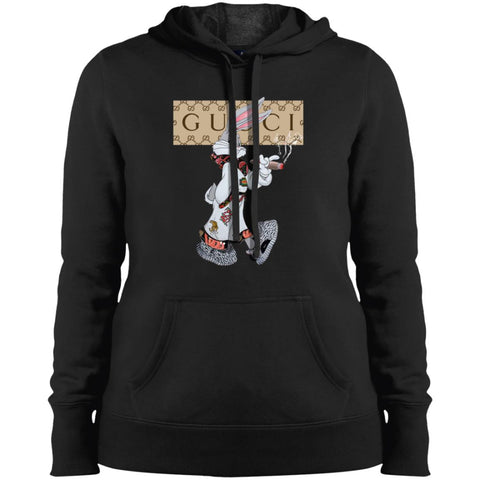 Gucci Rabbit Smoking Tshirt Women Hooded Sweatshirt Black / X-Small Women Hooded Sweatshirt - parenttees