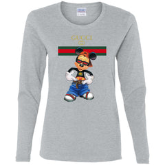 Gucci Logo Mickey Gift Trending T-shirt Women Long Sleeve Shirt Women Long Sleeve Shirt - parenttees