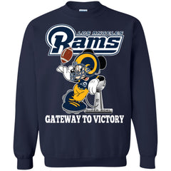 Los Angeles Rams Gateway To Victory Super Bowl 2019 Mickey Mouse Football Nfl Crewneck Pullover Sweatshirt Crewneck Pullover Sweatshirt - parenttees