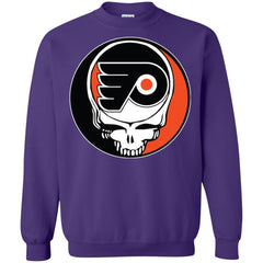 Philadelphia Flyers Grateful Dead Steal Your Face Hockey Nhl Shirts Crewneck Pullover Sweatshirt Crewneck Pullover Sweatshirt - parenttees