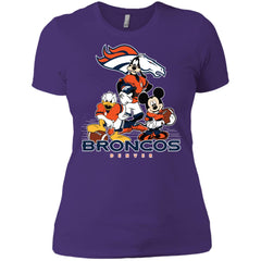 Mickey Mouse Denver Broncos American Football Nfl Sports Shirt Women Cotton T-Shirt Women Cotton T-Shirt - parenttees