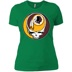 Washington Redskins Grateful Dead Steal Your Face Football Nfl Shirts Women Cotton T-Shirt Women Cotton T-Shirt - parenttees
