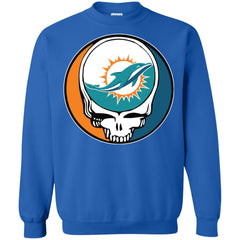 Miami Dolphins Grateful Dead Steal Your Face Football Nfl Shirts Crewneck Pullover Sweatshirt Crewneck Pullover Sweatshirt - parenttees