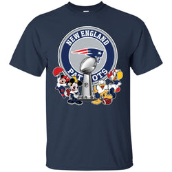 New England Patriots Super Bowl 2019 Mickey Minnie Mouse Donald Daisy Duck Football Nfl Men Cotton T-Shirt