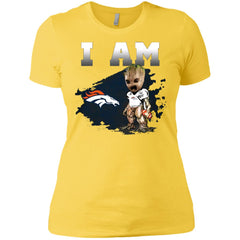 Nfl Denver Broncos I Am Groot T-shirt Women Cotton T-Shirt Women Cotton T-Shirt - parenttees