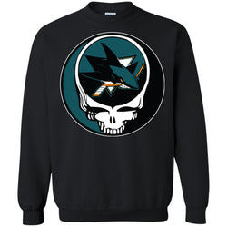 San Jose Sharks Grateful Dead Steal Your Face Hockey Nhl Shirts Crewneck Pullover Sweatshirt