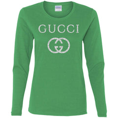 Vintage Gucci Logo Inspired Women Long Sleeve Shirt Women Long Sleeve Shirt - parenttees