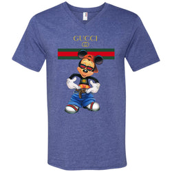 Gucci Logo Mickey Gift Trending T-shirt Men V-Neck T-Shirt