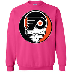 Philadelphia Flyers Grateful Dead Steal Your Face Hockey Nhl Shirts Crewneck Pullover Sweatshirt Crewneck Pullover Sweatshirt - parenttees