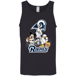 Nfl – Los Angeles Rams Donald Duck Goofy Mickey Mouse Super Bowl 2019 Football Men Cotton Tank