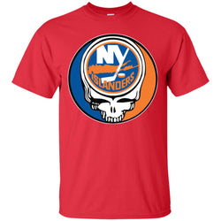 New York Islanders Grateful Dead Steal Your Face Hockey Nhl Shirts Men Cotton T-Shirt