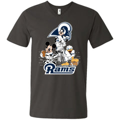 Nfl – Los Angeles Rams Donald Duck Goofy Mickey Mouse Super Bowl 2019 Football Men V-Neck T-Shirt Men V-Neck T-Shirt - parenttees