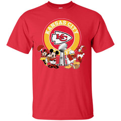 Nfl – Kansas City Chiefs Super Bowl 2019 Mickey Mouse Minnie Mouse Donald Duck Daisy Duck Football Men Cotton T-Shirt Men Cotton T-Shirt - parenttees