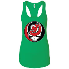 New Jersey Devils Grateful Dead Steal Your Face Hockey Nhl Shirts Women Tank Top Women Tank Top - parenttees