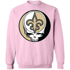 New Orleans Saints Grateful Dead Steal Your Face Football Nfl Shirts Crewneck Pullover Sweatshirt Crewneck Pullover Sweatshirt - parenttees