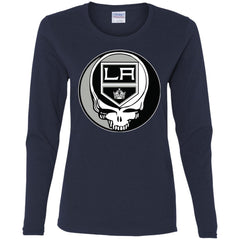Los Angeles Kings Grateful Dead Steal Your Face Hockey Nhl Shirts Women Long Sleeve Shirt Women Long Sleeve Shirt - parenttees