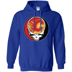 Calgary Flames Grateful Dead Steal Your Face Hockey Nhl Shirts Pullover Hoodie Sweatshirt Pullover Hoodie Sweatshirt - parenttees