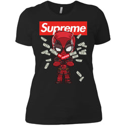 Supreme Deadpool Funny T-shirt Women Cotton T-Shirt